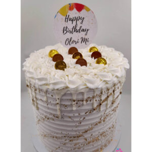 Gold Round Special Cake