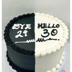 Hello & Bye Double-Layered Cake